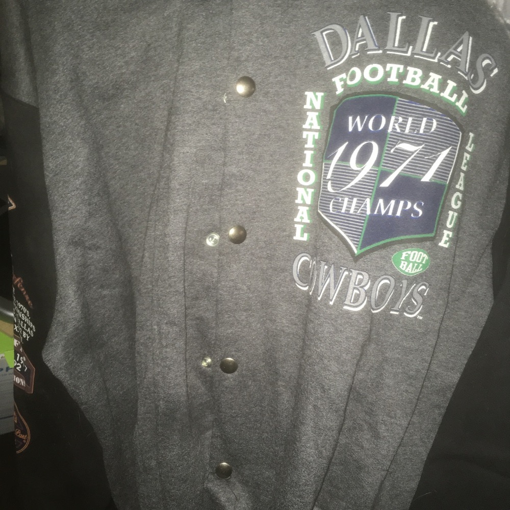 Dallas Cowboys Vintage and Rare Varsity Soft Snap Fleece Jacket XL by Long Gone